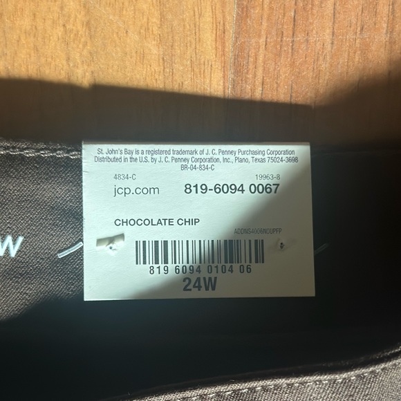 St. John’s Bay | Straight Leg - Chocolate Chip - Dress Pant | Size 24W - Picture 4 of 4